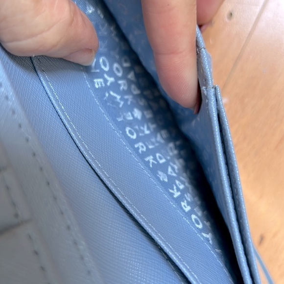 Kate Spade Laurel Way Stacy Saffiano leather Wallet Light Blue - Picture 9 of 10